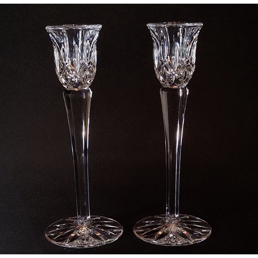 GORHAM LADY ANNE CANDLE HOLDER, Cut Lead Crystal, 8 in, Made in Germany